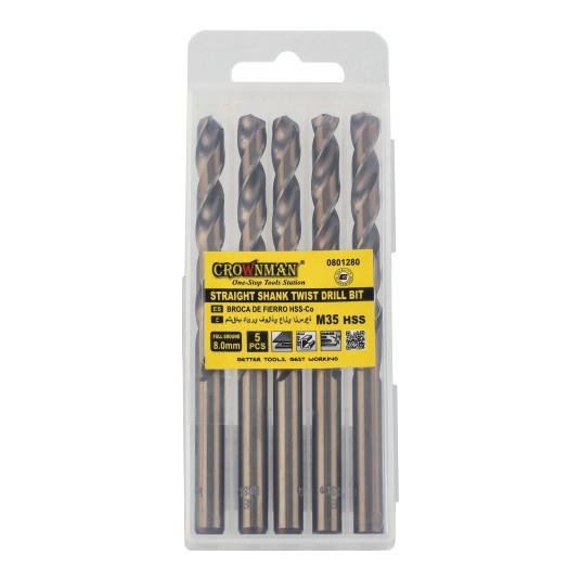 WIERTŁO SKRĘTNE Z CHWYTEM PROSTYM 8.0