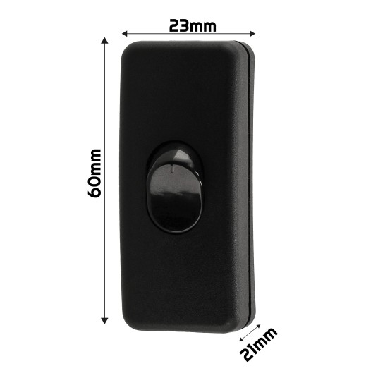 WŁĄCZNIK KOŁYSKOWY 230V CZARNY