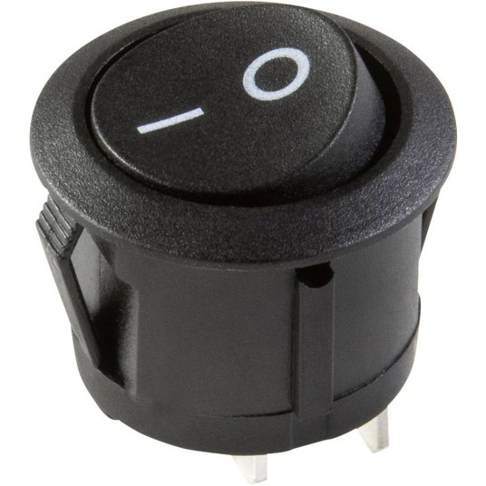 WŁĄCZNIK KOŁYSKOWY LED 12-24V CZARNY