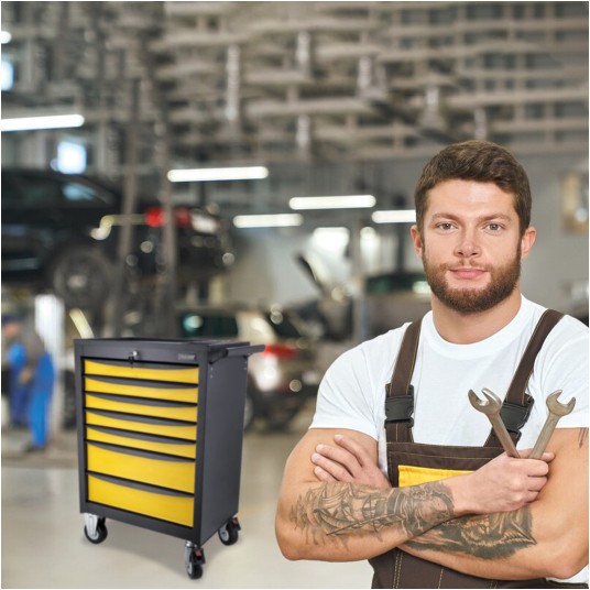 WÓZEK WARSZTATOWY Z 7 SZUFLADAMI