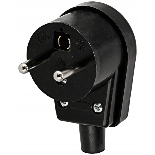 WTYCZKA KĄTOWA 230V CZARNA