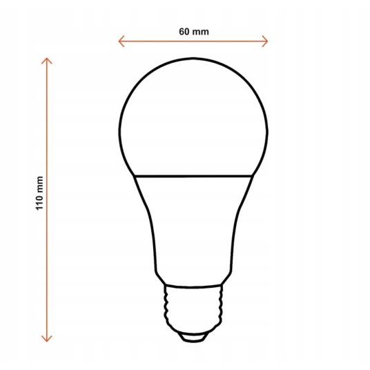 ŻARÓWKA LED A60 12W NW