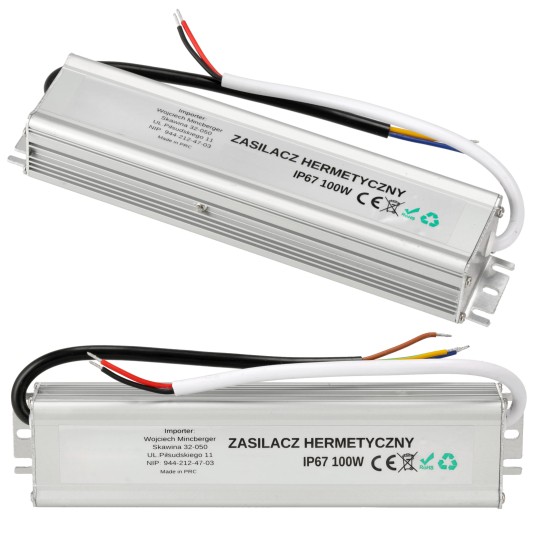 ZASILACZ HERMETYCZNY IP67 100W