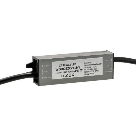 ZASILACZ HERMETYCZNY IP67 15W 24V