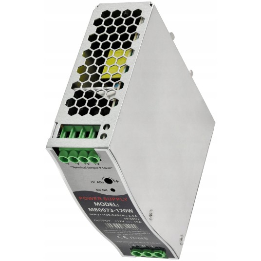 ZASILACZ LED NA SZYNĘ DIN 120W 12V