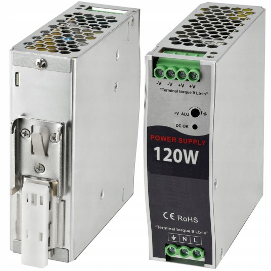 ZASILACZ LED NA SZYNĘ DIN 120W 24V