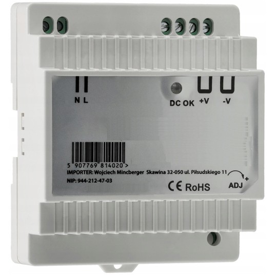 ZASILACZ LED NA SZYNĘ DIN 45W 24V