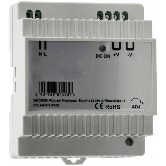 ZASILACZ LED NA SZYNĘ DIN 60W 24V