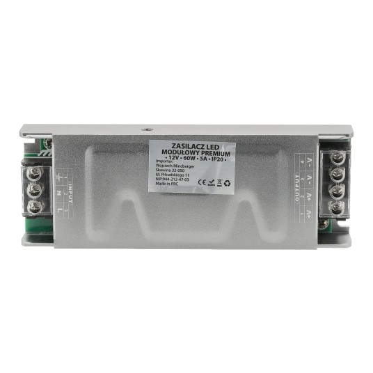 ZASILACZ MODUŁOWY SLIM PREMIUM IP20 60W 12V
