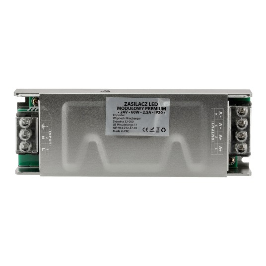 ZASILACZ MODUŁOWY SLIM PREMIUM IP20 60W 24V