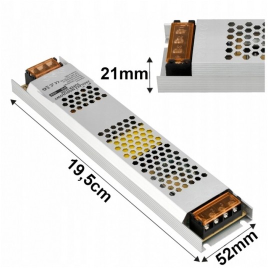 ZASILACZ MODUŁOWY SUPER SLIM IP20 250W -zdjęcie numer 3