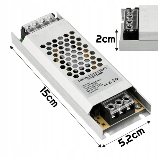 ZASILACZ MODUŁOWY SUPER SLIM IP20 60W