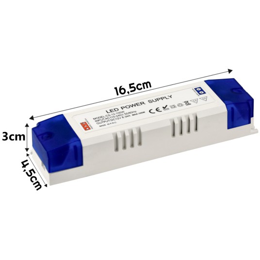 ZASILACZ PLASTIKOWY IP20 100W