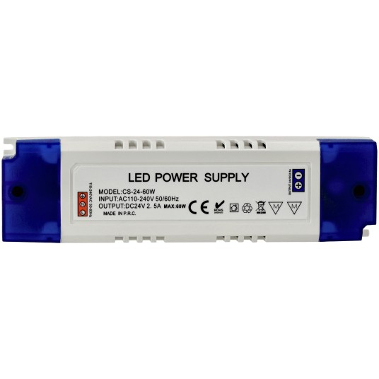 ZASILACZ PLASTIKOWY IP20 24V 60W