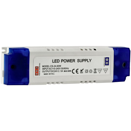 ZASILACZ PLASTIKOWY IP20 24V 60W