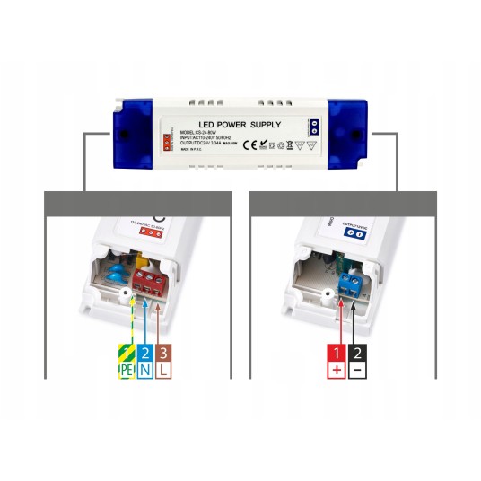 ZASILACZ PLASTIKOWY IP20 24V 80W