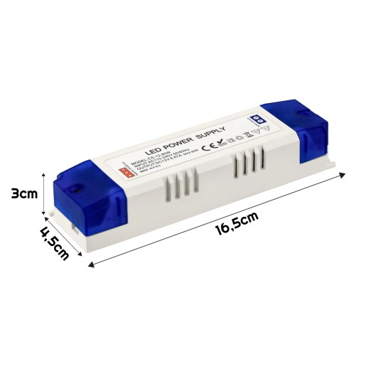 ZASILACZ PLASTIKOWY IP20 80W