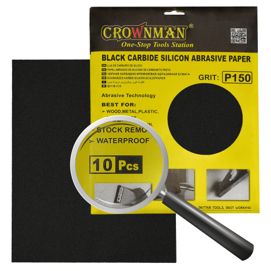 ZESTAW 10 SZTUK PAPIERU ŚCIERNEGO GRADACJA 150