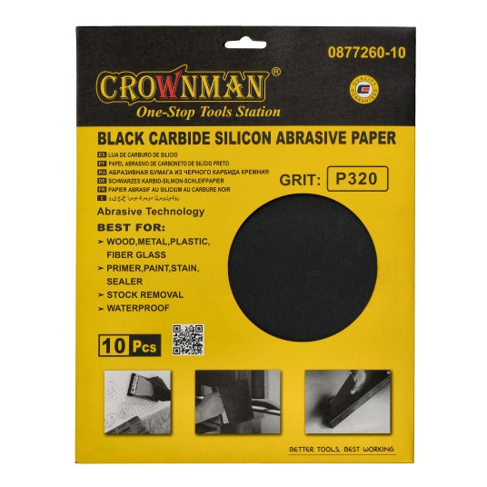 ZESTAW 10 SZTUK PAPIERU ŚCIERNEGO GRADACJA 320