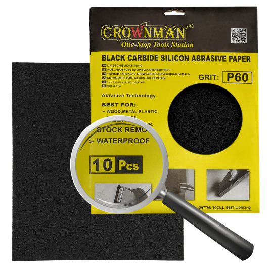 ZESTAW 10 SZTUK PAPIERU ŚCIERNEGO GRADACJA 60