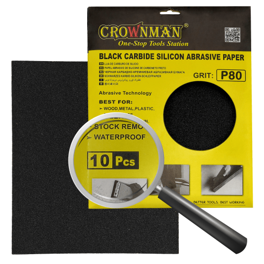 ZESTAW 10 SZTUK PAPIERU ŚCIERNEGO GRADACJA 80