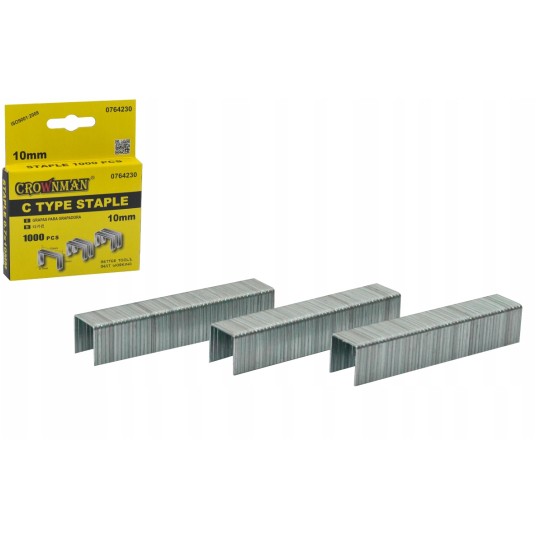 ZESTAW 1000SZT ZSZYWEK TYP C 0.7x10MM