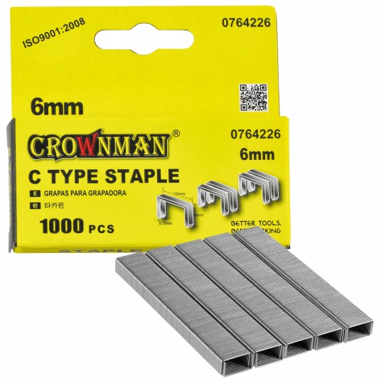 ZESTAW 1000SZT ZSZYWEK TYP C 0.7x6MM