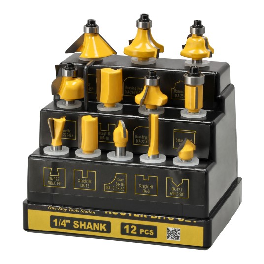 ZESTAW 12 SZTUK FREZÓW DO DREWNA