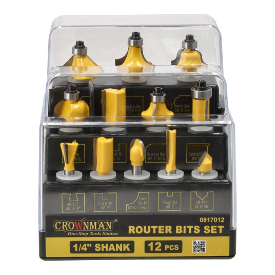 ZESTAW 12 SZTUK FREZÓW DO DREWNA