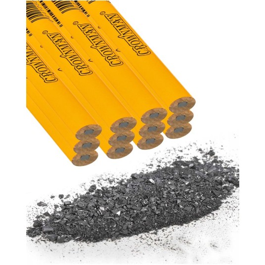 ZESTAW 12 SZTUK OWALNYCH OŁÓWKÓW STOLARSKICH