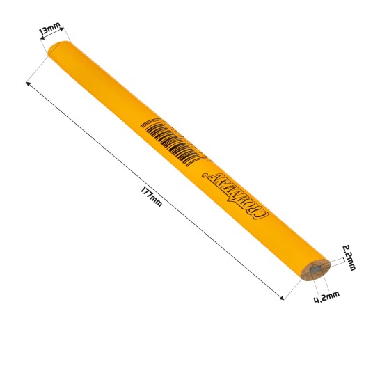 ZESTAW 12 SZTUK OWALNYCH OŁÓWKÓW STOLARSKICH