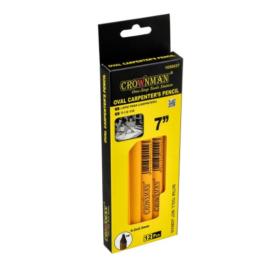 ZESTAW 12 SZTUK OWALNYCH OŁÓWKÓW STOLARSKICH