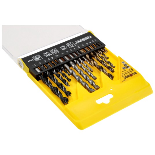 ZESTAW 16 SZTUK WIERTEŁ KOMBINOWANYCH