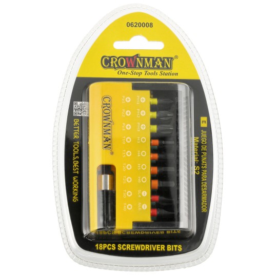 ZESTAW 18 SZTUK BITÓW WKRĘTAKOWYCH