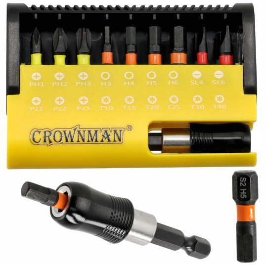 ZESTAW 18 SZTUK BITÓW WKRĘTAKOWYCH