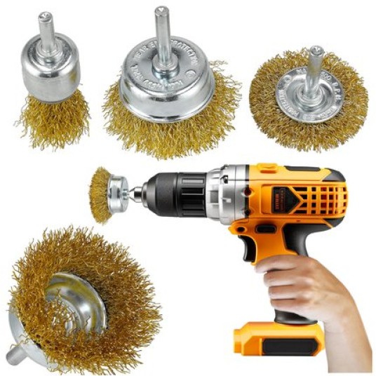 ZESTAW 3 SZCZOTEK DRUCIANYCH DO WIERTARKI