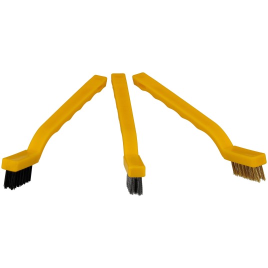 ZESTAW 3 SZTUK MINI SZCZOTEK DRUCIANYCH RĘCZNYCH