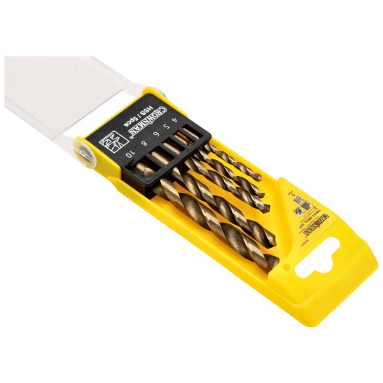 ZESTAW 5 SZTUK WIERTEŁ KRĘTYCH Z CHWYTEM PROSTYM