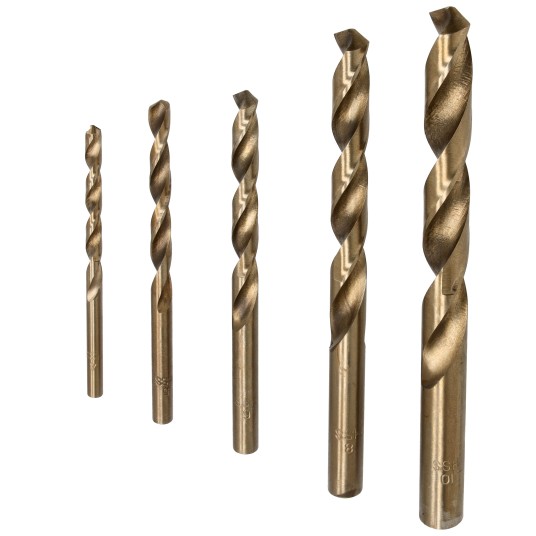 ZESTAW 5 SZTUK WIERTEŁ KRĘTYCH Z CHWYTEM PROSTYM