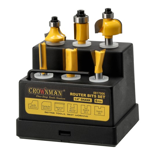 ZESTAW 6 SZTUK FREZÓW DO DREWNA