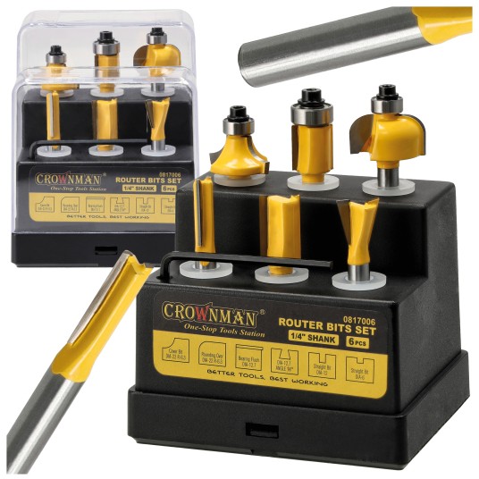 ZESTAW 6 SZTUK FREZÓW DO DREWNA