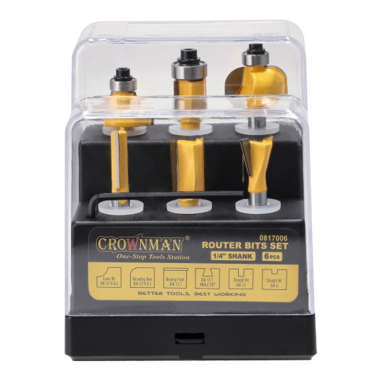 ZESTAW 6 SZTUK FREZÓW DO DREWNA