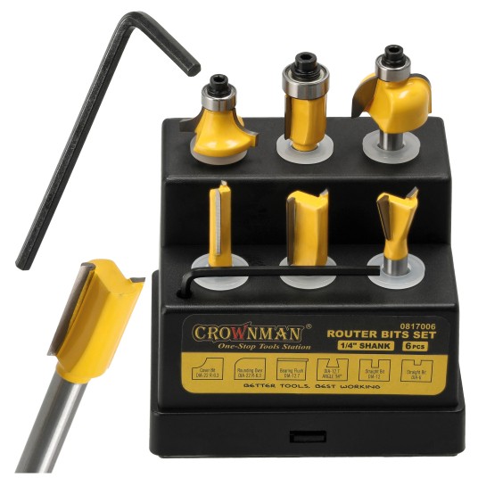 ZESTAW 6 SZTUK FREZÓW DO DREWNA