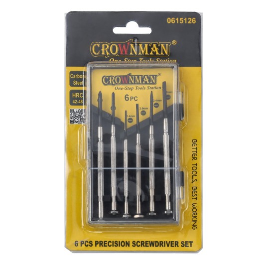 ZESTAW 6 SZTUK PRECYZYJNYCH WKRĘTAKÓW