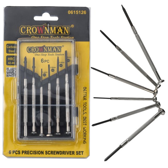 ZESTAW 6 SZTUK PRECYZYJNYCH WKRĘTAKÓW