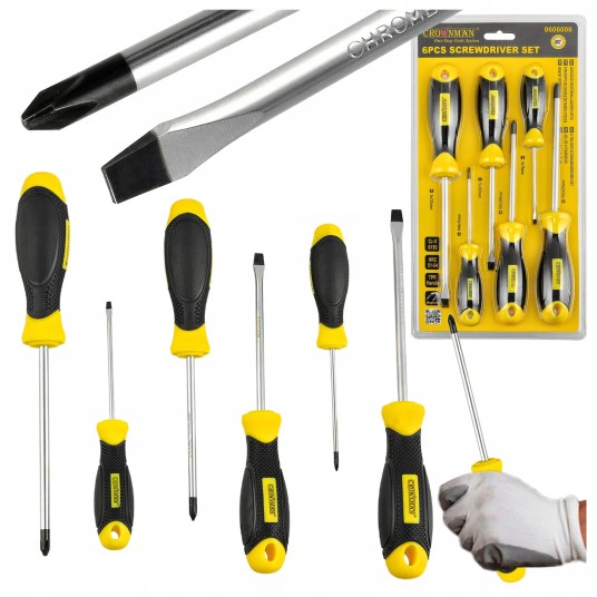 ZESTAW 6 SZTUK WKRĘTAKÓW