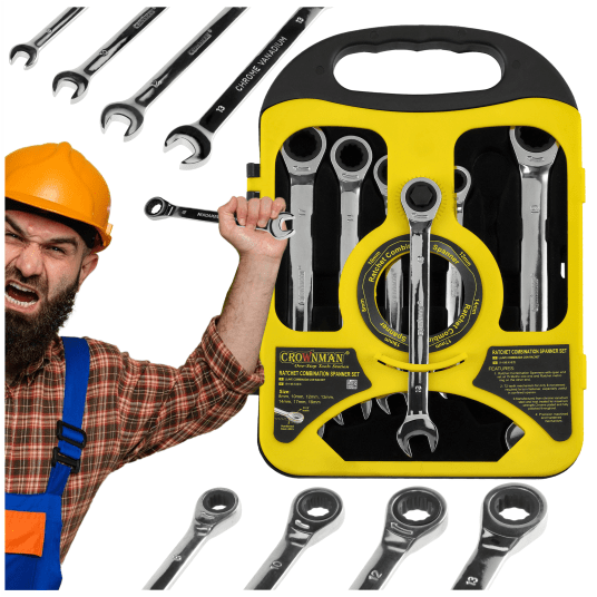 ZESTAW 7 KLUCZY PŁASKOOCZKOWYCH Z GRZECHOTKĄ