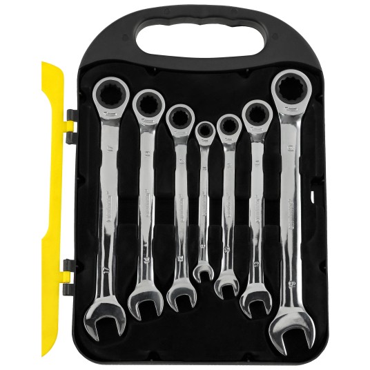 ZESTAW 7 KLUCZY PŁASKOOCZKOWYCH Z GRZECHOTKĄ