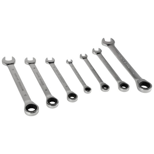 ZESTAW 7 KLUCZY PŁASKOOCZKOWYCH Z GRZECHOTKĄ