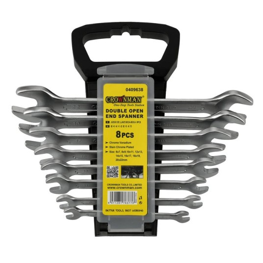 ZESTAW 8 SZTUK KLUCZY PŁASKICH